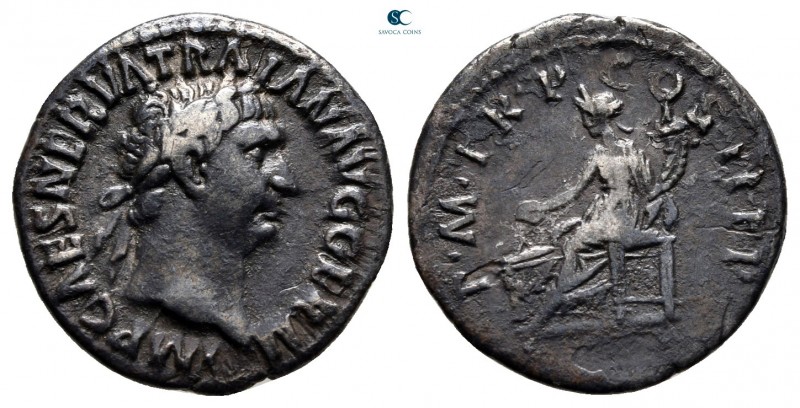Trajan AD 98-117. Rome
Denarius AR

17 mm., 2,82 g.



very fine