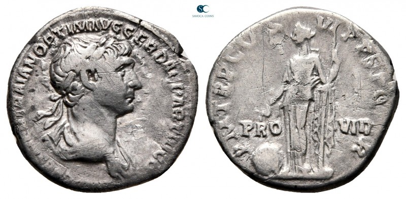 Trajan AD 98-117. Rome
Denarius AR

16 mm., 2,52 g.



very fine