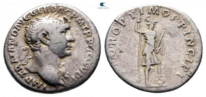 Trajan AD 98-117. Rome
Denarius AR

17 mm., 2,99 g.



nearly very fine