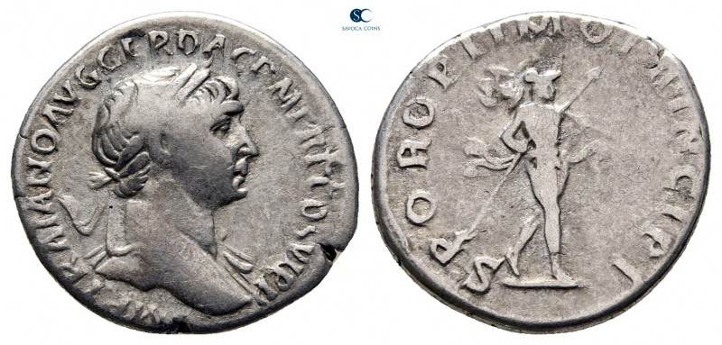 Trajan AD 98-117. Rome
Denarius AR

18 mm., 3,04 g.



nearly very fine