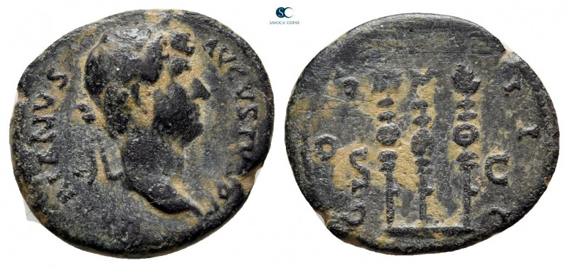 Hadrian AD 117-138. Rome
Quadrans Æ

17 mm., 2,69 g.



very fine
