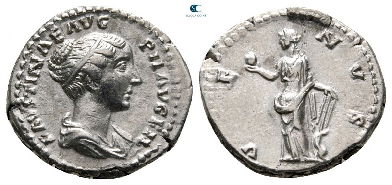 Faustina II AD 147-175. Rome
Denarius AR

18 mm., 3,26 g.



very fine