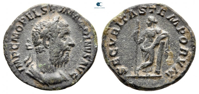 Macrinus AD 217-218. Rome
Limes Falsum of a Denarius Æ

18 mm., 3,13 g.


...