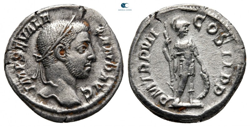 Severus Alexander AD 222-235. Rome
Denarius AR

18 mm., 3,23 g.



very f...