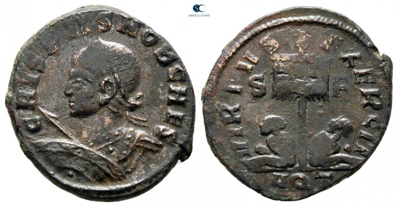 Crispus, as Caesar AD 316-326. Aquileia
Follis Æ

18 mm., 2,76 g.



very...