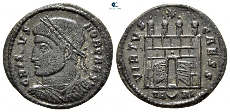 Crispus, as Caesar AD 316-326. Arelate
Follis Æ

20 mm., 2,76 g.



very ...