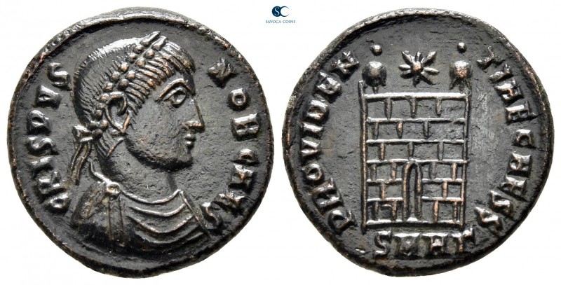 Crispus, as Caesar AD 316-326. Heraclea
Follis Æ

18 mm., 3,33 g.



very...