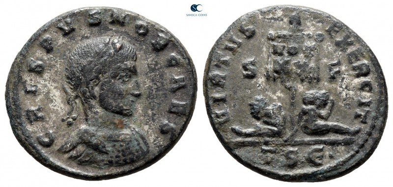 Crispus, as Caesar AD 316-326. Thessaloniki
Follis Æ

19 mm., 2,32 g.



...