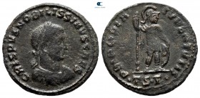 Crispus, as Caesar AD 316-326. Thessaloniki. Follis Æ