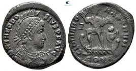 Theodosius I AD 379-395. Constantinople. Follis Æ
