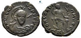 Arcadius AD 383-408. Cyzicus. Follis Æ