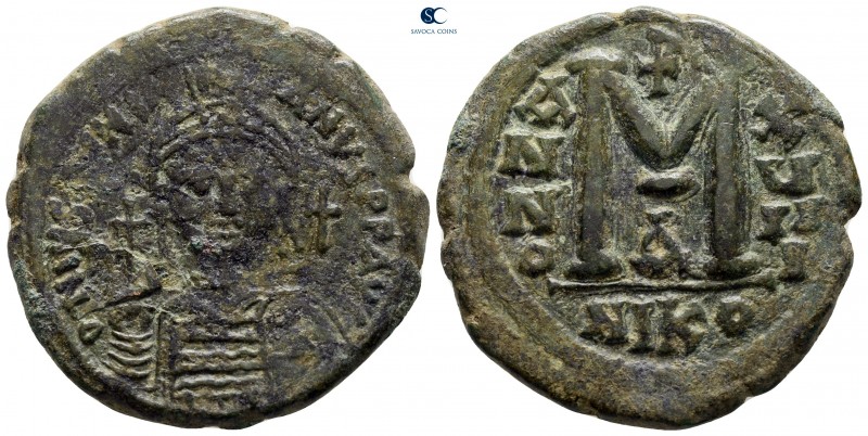 Justinian I AD 527-565. Nikomedia
Follis Æ

33 mm., 21,29 g.



very fine...