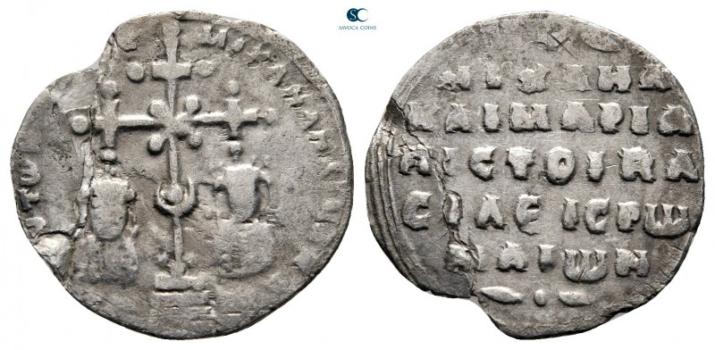 Michael VII Ducas, with Maria AD 1071-1078. Constantinople
Miliaresion AR

21...