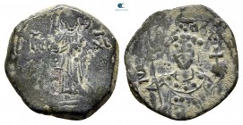 John II Comnenus AD 1118-1143. Thessalonica. Half tetarteron Æ