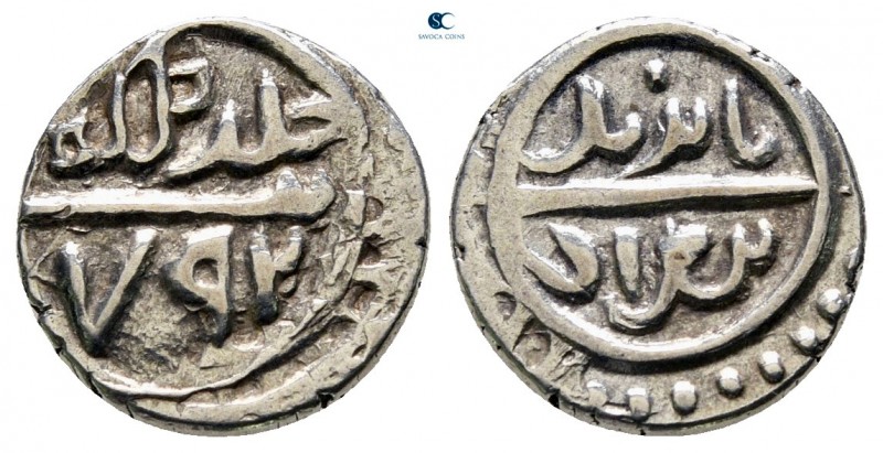 Bayezid I AD 1389-1402. AH 791-804. 
Akçe AR

12 mm., 1,16 g.



very fin...