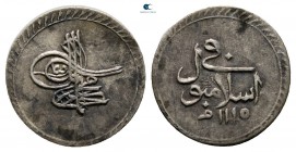 Turkey. Islambul (Istanbul). Ahmed III AD 1703-1730. (AH 1115-1143). Dated AH 1115. 1 Para AR