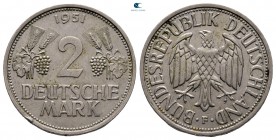 Germany. Munich, Stuttgart, Karlsruhe and Hamburg. Bundesrepublik Deutschland AD 1951. 2 Deutsche Mark