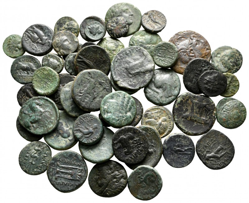 Lot of ca. 50 greek bronze coins / SOLD AS SEEN, NO RETURN! 

very fine