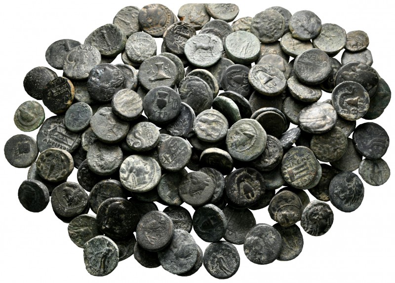 Lot of ca. 150 greek bronze coins / SOLD AS SEEN, NO RETURN! 

very fine