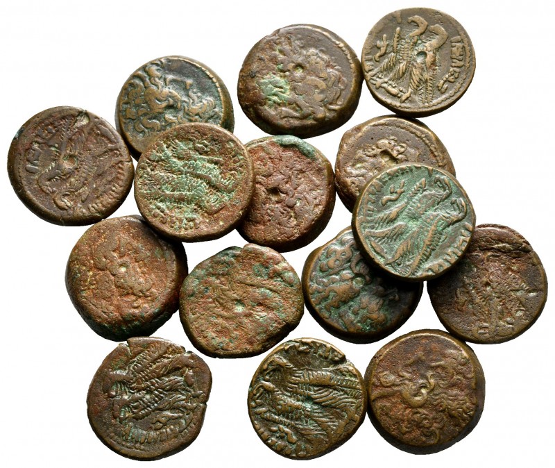 Lot of ca. 15 greek bronze coins / SOLD AS SEEN, NO RETURN! 

nearly very fine