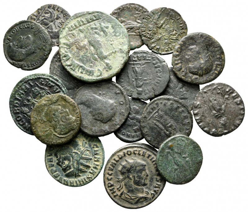 Lot of ca. 18 roman bronze coins / SOLD AS SEEN, NO RETURN! 

very fine
