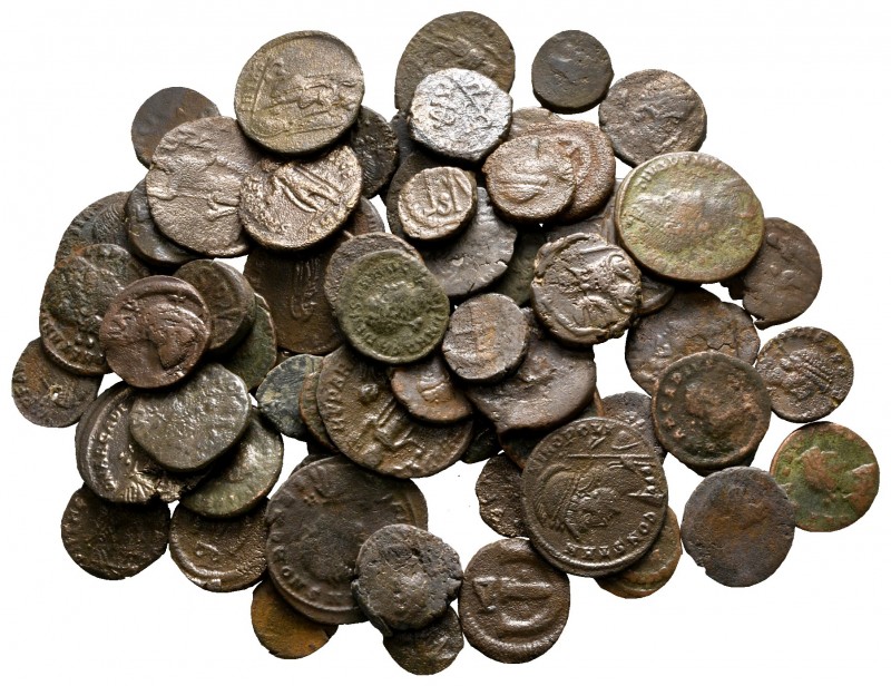 Lot of ca. 68 roman bronze coins / SOLD AS SEEN, NO RETURN!

nearly very fine