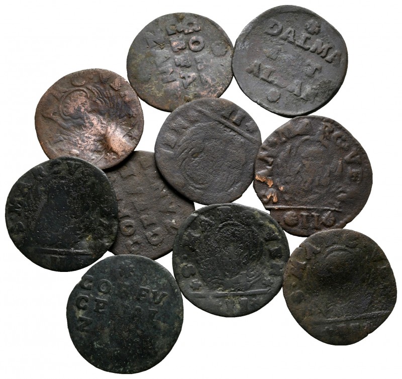 Lot of ca. 10 medieval copper coins / SOLD AS SEEN, NO RETURN!

fine