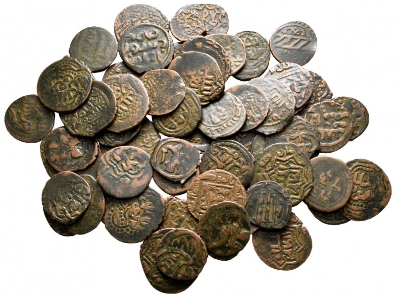 Lot of ca. 60 islamic bronze coins / SOLD AS SEEN, NO RETURN! 

very fine