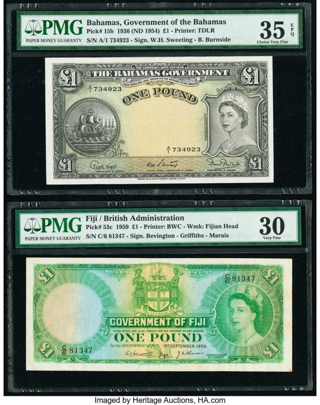 Bahamas Bahamas Government 1 Pound 1936 (ND 1954) Pick 15b PMG Choice Very Fine ...