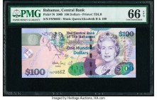Bahamas Central Bank 100 Dollars 2009 Pick 76 PMG Gem Uncirculated 66 EPQ. 

HID09801242017

© 2020 Heritage Auctions | All Rights Reserve