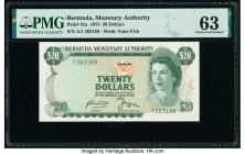 Bermuda Monetary Authority 20 Dollars 1.4.1974 Pick 31a PMG Choice Uncirculated 63. 

HID09801242017

© 2020 Heritage Auctions | All Rights Reserve
