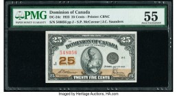 Canada Dominion of Canada 25 Cents 2.7.1923 Pick 11b DC-24c PMG About Uncirculated 55. 

HID09801242017

© 2020 Heritage Auctions | All Rights Reserve...