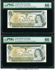 Canada Bank of Canada $1 1973 Pick 85a1 BC-46a Two Consecutive Examples PMG Gem Uncirculated 66 EPQ(2). 

HID09801242017

© 2020 Heritage Auctions | A...