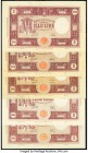 Italy Banco d'Italia 1000 Lire 1943-44 Pick 72 Five Examples Fine-Extremely Fine. Two examples have been repaired. No returns for any reason. 

HID098...
