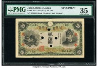 Japan Bank of Japan 20 Yen ND (1931) Pick 41s2 Specimen PMG Choice Very Fine 35. Four POCs; minor rust; small tear.

HID09801242017

© 2020 Heritage A...