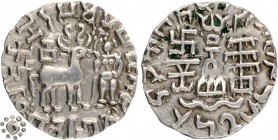 Silver Drachma Coin of Amoghbuti of Kuninda Dynasty.