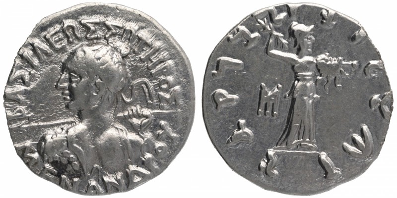 Ancient India
Indo-Greek
15. Menander I (155-130 BC)
Drachma
Indo Greeks, Me...