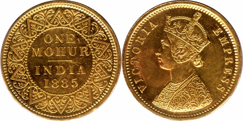 British India
Mohur 1
Mohur 1
1885, Victoria Empress, Gold Mohur, Calcutta Mi...