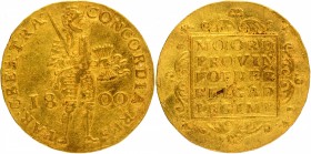 Gold One Ducat Coin of Netherlands of 1800.