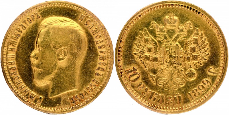 Russia 
Roubles 10
Russia, Nikolai II (1894-1917 AD), Gold 10 Roubles, 1899, S...