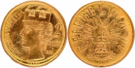 Gold Two Scudi Coin of Sanmarino of 1983.