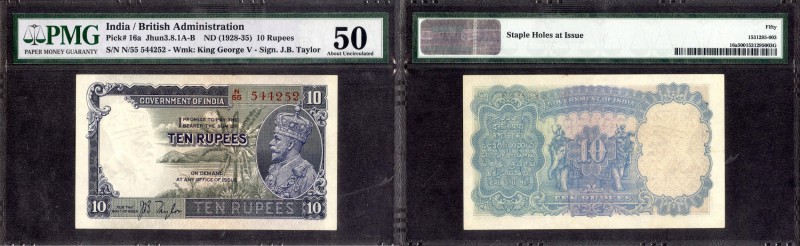 British INDIA Notes
K. G. V.
10 Rupees 6
British India, 1935, King George V, ...