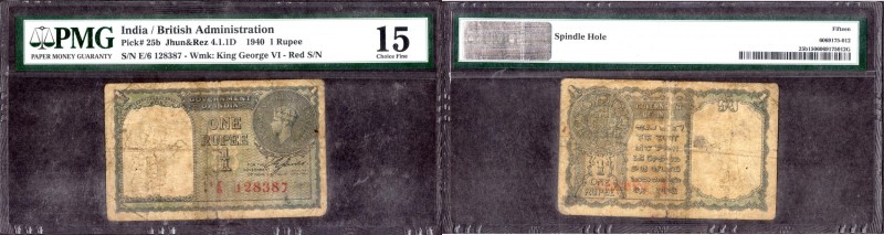 British INDIA Notes
K.G.VI
1 Rupee 3
British India, 1947, King George VI, 1 R...