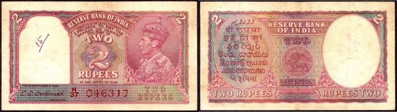 British INDIA Notes
K.G.VI
2 Rupees 5
British India, 1949, King George VI, 2 ...