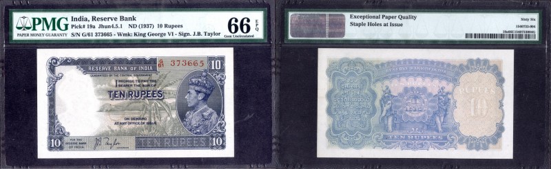 British INDIA Notes
K.G.VI
10 Rupees 6
British India, 1938, King George VI, 1...