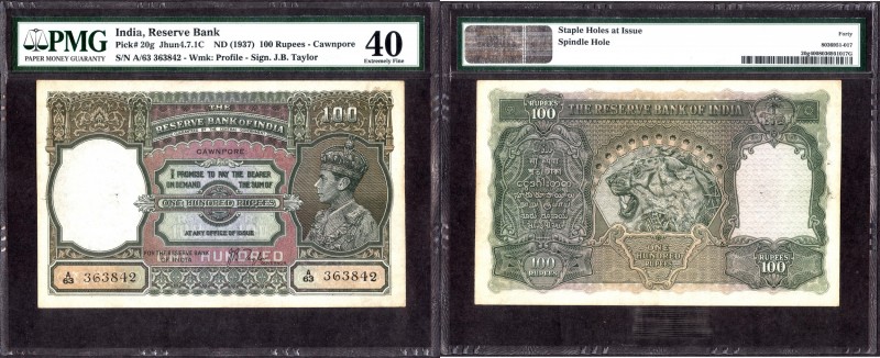 British INDIA Notes
K.G.VI
100 Rupees 9
British India, 1938, King George VI, ...