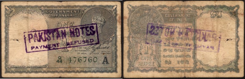 British INDIA Notes
K.G.VI
1 Rupee 3
Rupee 1
British India, 1944, King Georg...