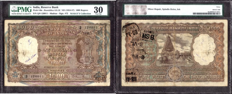 Republic INDIA Note (1947 to till Date)
1000 Rupees
Republic India, 1954, 1000...