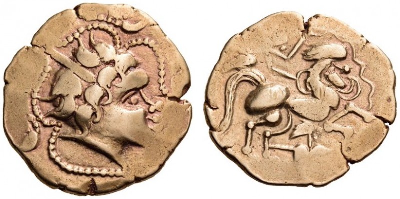 GAUL, Northwest. The Namnetes. Circa 100-50 BC. Stater (Gold, 22mm, 7.41 g 9). C...
