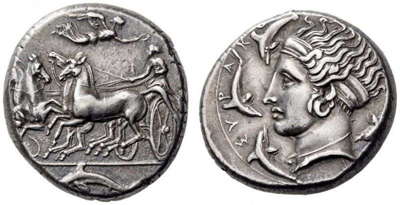 SICILY, Syracuse. Dionysios I, 405-367 BC. Tetradrachm (Silver, 25mm, 17.40 g 10...